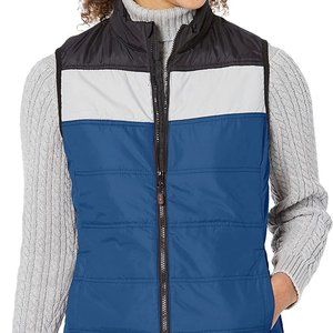 CBUK Women's Thaw Insulated Packable Wind Resistant Colorblock Vest Blue Size M